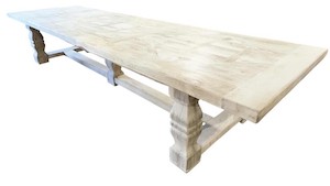 Table de monastère en chêne fabriquée sur mesure à Paris